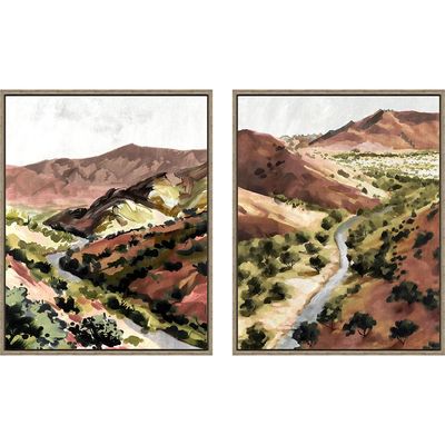 Latin Countryside S/2 Framed Canvas 2Pcs:40X50