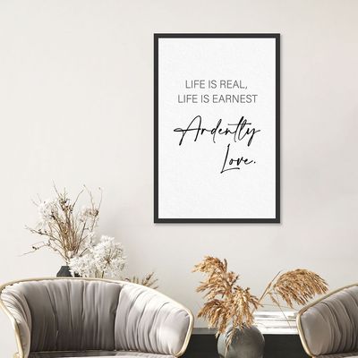 Latin Ardent Love Wall Art W. Glass Frame 40X60