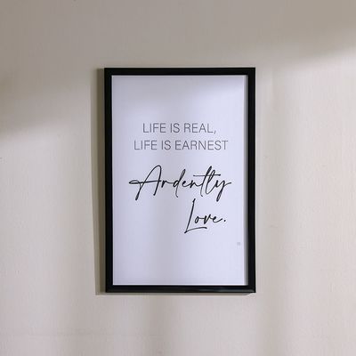 Latin Ardent Love Wall Art W. Glass Frame 40X60 Latin Ardent Love Wall Art W. Glass Frame 40X60