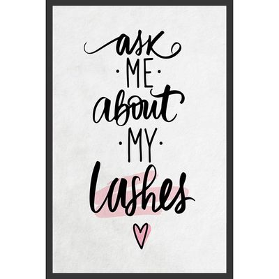 Latin Lashes & Me Wall Art W. Glass Frame 40X60