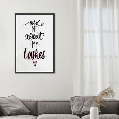 Latin Lashes & Me Wall Art W. Glass Frame 40X60