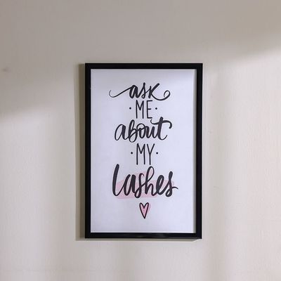 Latin Lashes & Me Wall Art W. Glass Frame 40X60 Latin Lashes & Me Wall Art W. Glass Frame 40X60