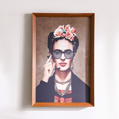 Latin Ms.Kahlo Today Print Framed Canvas 40X60 Latin Ms.Kahlo Today Print Framed Canvas 40X60