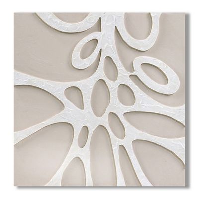 Rabat Spiral 3D Floral 1 3D Framed Wall Art 59X59X3 Cm