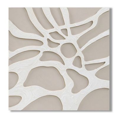 Rabat Spiral 3D Floral 2 3D Framed Wall Art 59X59X3 Cm