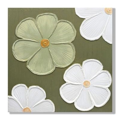 Rabat 3D Border Flowers 3D Framed Wall Art 80X80X3 Cm