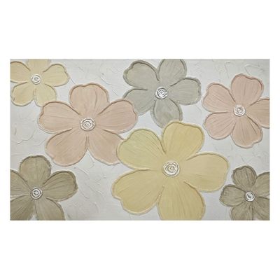 Rabat 3D Border Flowers 3D Framed Wall Art 80X120X3 Cm
