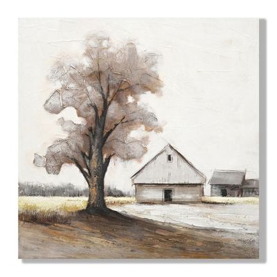 Rabat House With A Tree 3D Framed Wall Art 100X100X3 Cm