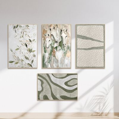 Marrakech Stallions Handpainted Wall Art 80X120Cm