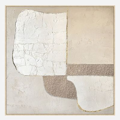 Marrakech Neutral Handpainted Wall Art 100X100Cm