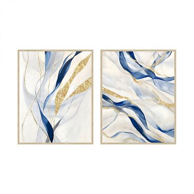 Marrakech Veil 2 Piece Foil Wall Art Set 40X50Cm