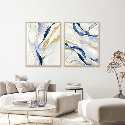 Marrakech Veil 2 Piece Foil Wall Art Set 40X50Cm