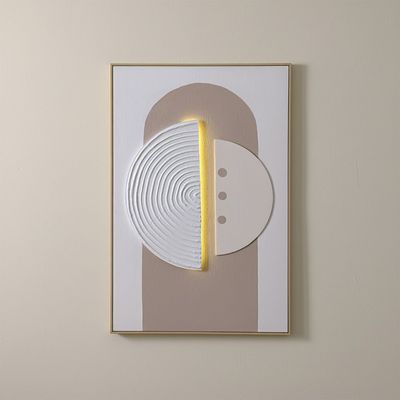 Lymora Sculpted Oil Painting Wall Art With Led 80X120X3.5CM