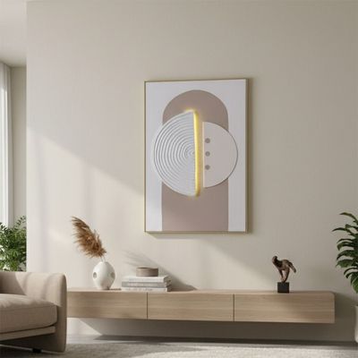 Lymora Sculpted Oil Painting Wall Art With Led 80X120X3.5CM