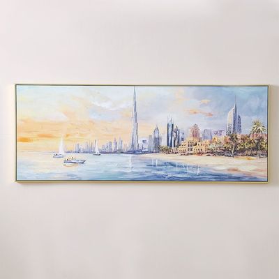 Lymora Dubai Handpainted Wall Art 180X70X3.5CM