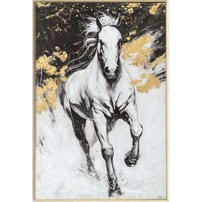 Lymora White Grace Handpainted Wall Art 80X120X3.5CM