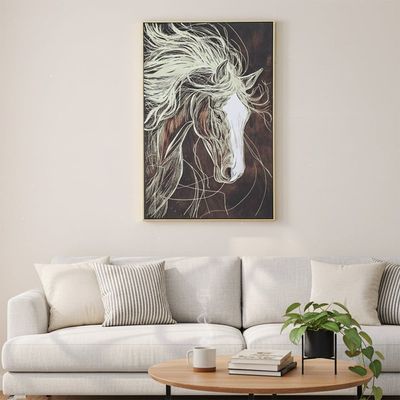 Lymora Majestic Stallion Printed Wall Art 82.5X122.5X3.5CM