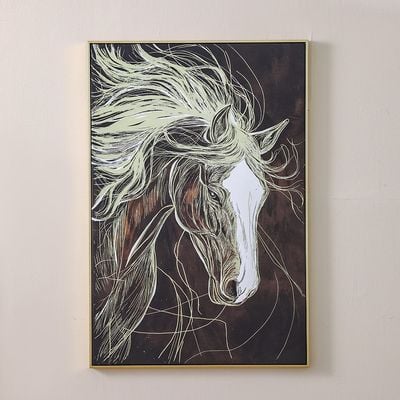 Lymora Majestic Stallion Printed Wall Art 82.5X122.5X3.5CM