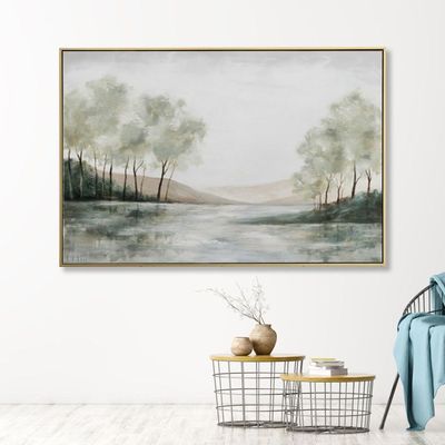 Lymora Lake View Oil Painting Wall Art 120X80X3.5CM