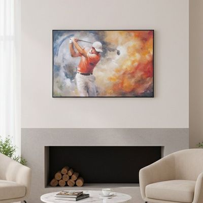 Lymora Golf Sports Oil Painting Wall Art 150X100X5.5CM