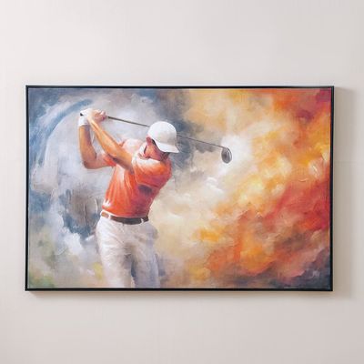 Lymora Golf Sports Oil Painting Wall Art 150X100X5.5CM