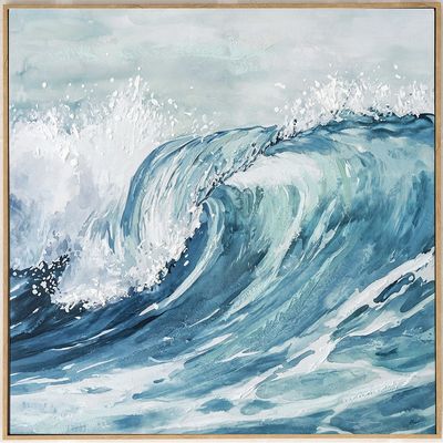 Lymora Tranquil Tide 01 Handpainted Wall Art 80X80X3.5CM
