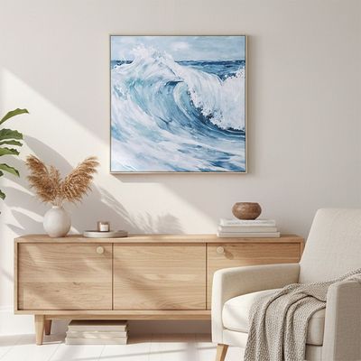 Lymora Tranquil Tide 01 Handpainted Wall Art 80X80X3.5CM