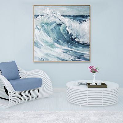 Lymora Tranquil Tide 02 Handpainted Wall Art 80X80X3.5CM