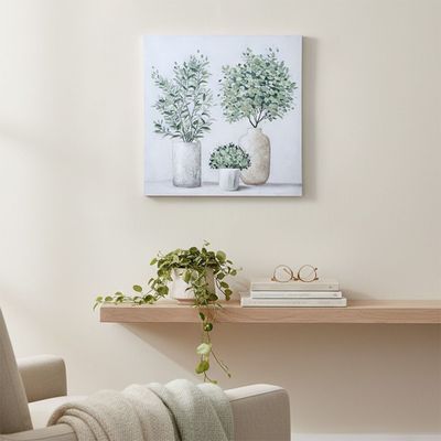 Lymora Potted Trio Oil Painting Wall Art 80X80X3.5CM