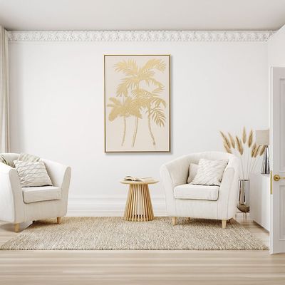 Lymora Golden Palms Printed Wall Art 62.5X92.5X3.5CM