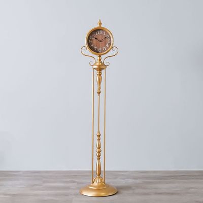 Stolpa Retro Iron Floor Clock Taiwan Step Movement Gold 32.5x32.5x152Cm