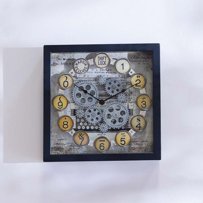 Stolpa Iron Gear Wall Clock Taiwan Step Movement Multi 33x6.5x33Cm