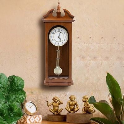 Cambridge Grandfather Wall Clock 27X13.6X72.5Cm Brown