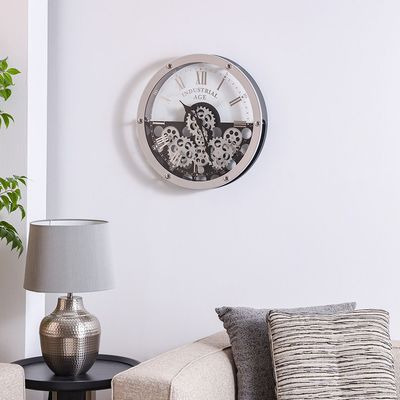 Cambridge Gear Wall Clock
 51X8X51Cm Grey