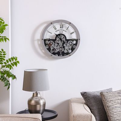 Cambridge Gear Wall Clock
 51X8X51Cm Grey