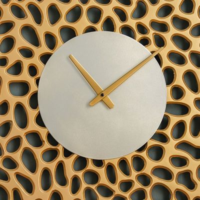 Cambridge Honeycomb Wall Clock
 60X60X4Cm Gold