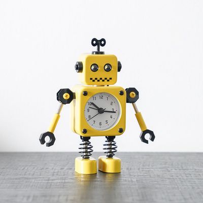 Cambridge Robot Clock 11X4.9X11.2Cm Yellow