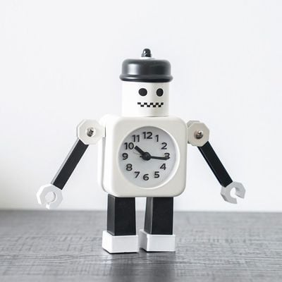 Cambridge Robot Clock 11X4.9X11.2Cm White