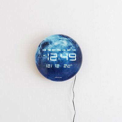 Cambridge Moon Led Digital Wall Clock
 32X32X3.2Cm Blue