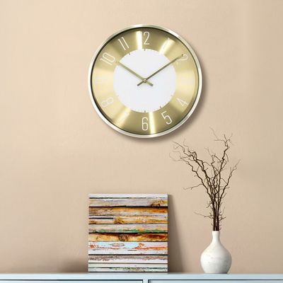 Cambridge Elegance Wall Clock
 30X30X4.5Cm Gold