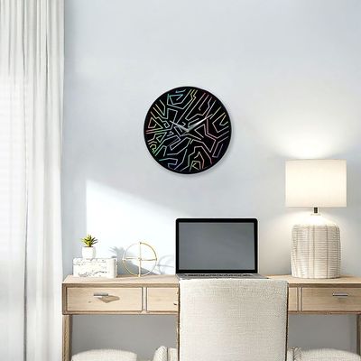 Cambridge Abstract Wall Clock
 30X30X4.5Cm Black