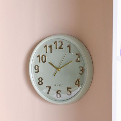 Cambridge Analog Wall Clock - Mint Green - 30x30x4.5 cm