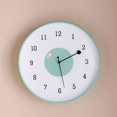 Cambridge Mint Color Abstract Wall Clock
 30X30X4.5Cm White