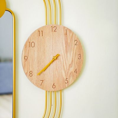 Cambridge Modern Clock With Mirror  Wall Clock
 79.5X52.5X4.5Cm Gold