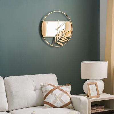 Cambridge Clock In A Mirror Wall Clock
 60X60X4Cm Gold