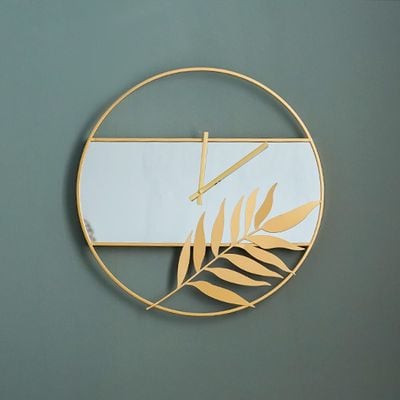 Cambridge Clock In A Mirror Wall Clock
 60X60X4Cm Gold