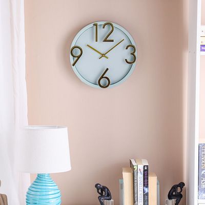 Cambridge Minimalist Wall Clock - Mint Green - 30x30x4.5 cm 