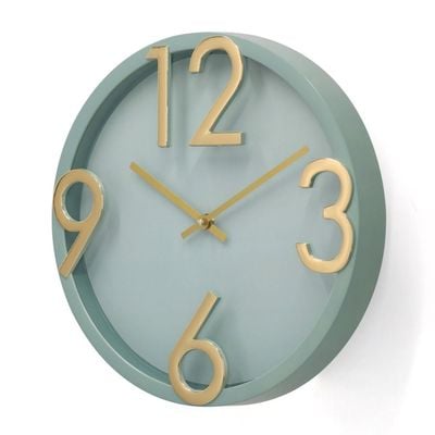 Cambridge Minimalist Mint  Wall Clock
 30X30X4.5Cm Green