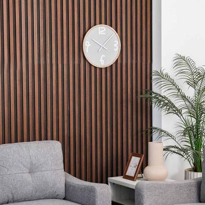 Cambridge Minimalist Arabic Wall Clock
 40X40X4Cm Brown