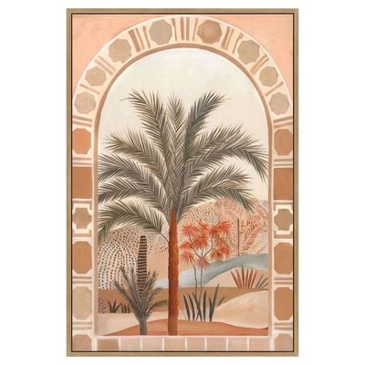 Afreen Palm Tree In Jharokha Canvas Print 80X120X3.8Cm